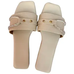 Beige Flat Flip Flops