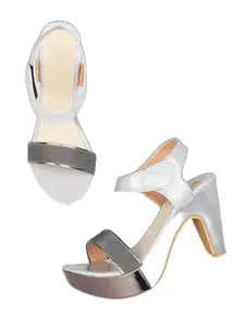 WalkTrendy Womens Synthetic Grey Sandals With Heels - 3 UK (Wtwhs435_Grey_36)