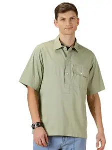 Thomas Scott Men's Regular Fit Shirt (TS1218_Green
