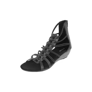 Mochi Women Black Synthetic Leather Gladiator UK/5 EU/38 (33-881)
