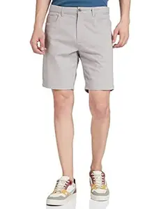 Amazon Brand - Symbol Men's Cotton Rich Stretchable Regular Fit Chino Shorts |Scoop Pockets