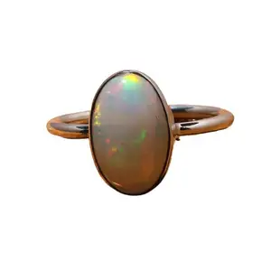 Beautiful Ethiopion Opal Oval Shape 10 Cts. Enthic Style 925 Sterling Silver Jewellery 9X13 Ring For Her