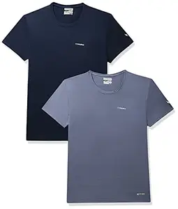 Charged Endure-003 Chameleon Spandex Knit Round Neck Sports T-Shirt Light-Grey Size 2Xl And Charged Endure-003 Chameleon Spandex Knit Round Neck Sports T-Shirt Navy Size 2Xl