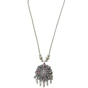 Piu Jewels Long Chain Pendant for Women and Girls Fashion Long Chain with Pendant for Women | Banjara jewellery Style Chain Pendent Necklace | Birthday Gift for girls and women | Anniversary Gift for Wife