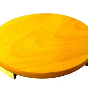 PS Wooden Polpat-Roti Platform, Rolling Board, Roti/Chapati Maker, Polpat for Home and Kitchen Board of Mango Tree Wood (Hardwood) (24cm x 24cm x 4cm ht.) in Most Reasonable Rate.