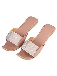 WalkTrendy Women's Flat Sandal (wtwf382_Pink_38), 5 UK