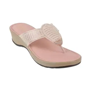 Catwalk Women Stylised Platforms T-Straps 10843 (Pink-5)
