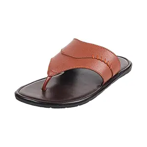 Mochi Mens Leather Tan Slippers (Size (6 UK (40 EU))