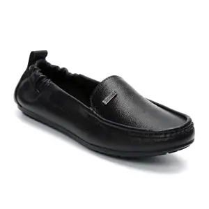 Zoom Shoes Premium Leather Comfortable Lightweight Bellies for Women with Rubber Sole Ideal for Casual Wear Black