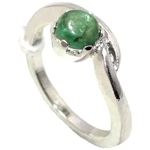 Rajasthan Gems Ring 925 Sterling Silver Natural Precious Green Emerald Panna Gem Stone Gemstone Women Handmade Gift k916