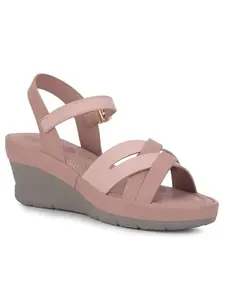 Bata Comfit 6615 Cammie Sandal E 24 Pink Sandals Shoes For Women|everyday|running|walking|Comfortable Fit|Fashionable Size- 3