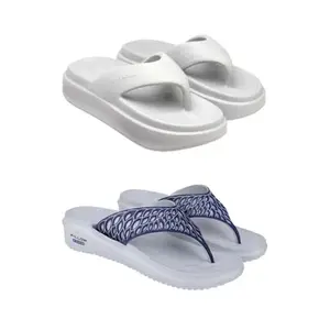 SPORTER Extra Soft Classic Casual wear with Ultra Soft Flexibility Technology flip-Flop Combo for Women's/Girl's(6108-1887) Multicolor