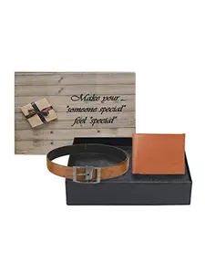Swiss Design Wallet & Belt Gift Set for Men