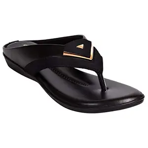 AJANTA Women Black Outdoor Sandals-5 UK (38 EU) (BL1200)