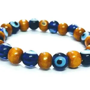ASTROGHAR Evil Eye Lucky Charms Wood bracelet For Men And Women