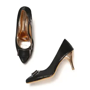 Marc Loire Women's Classic Pointed Stiletto Heel Pump Shoes, Party and Formal Footwear. (Black, Numeric_6)