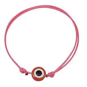 Aks jewelz Pink thread anklet with evils eye