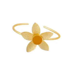 TEEJH Seyli Orange Flower Bracelet