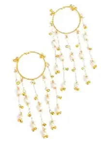 Advika Creations Pearl & Ghungroo kaleera in Golden Finish with Traditional Bridal Charms, Indian Wedding Jewelry