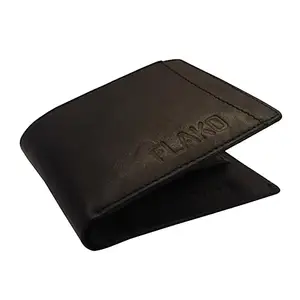 FLAKO 100% Genuine Leather Wallet Black for Men I Extremely Strong Stitching I 3 Card Slots I 2 Currency & 2 Secret Compartments I 1 Coin Pocket (Black)