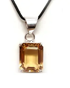 ASTROGHAR Natural Certified Citrine Pendant For Men For Women