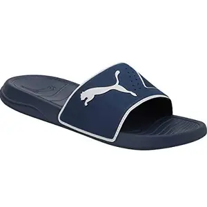 PUMA Unisex Adult Popcat 20 TS Sandals Peacoat White Slipper-9 Kids UK (37228202)