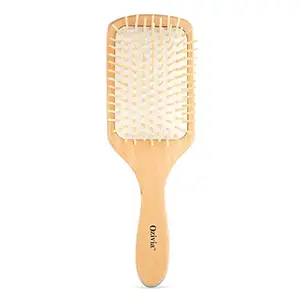 Ozivia - Hair Brush-Natural Wooden Brush, Detangle Tail Comb, Paddle Hairbrush for Women Men and Kids Make Thin Long Curly Hair Health and Massage Scalp