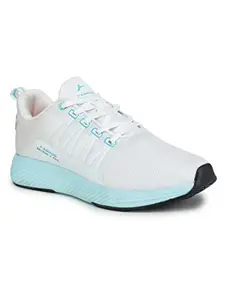 ABROS Arizona-Pro Running Sports Shoes Breathable Upper Mesh with Eva Sole Memory Foam Insole Casual Walking & Gym Shoes for Mens (White/Mint 9)