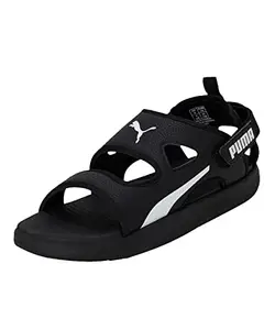 Puma Unisex Adult Softride Vibe White-Black Sandal-8 Kids UK (38570301)