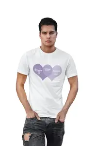 Bag It Deals Intellectual Couple White Round Neck Cotton Half Sleeved T-Shirt with Printed Graphics