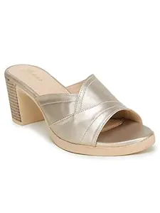 LADOO'S Women Sandal Comfortable//Fancy Wear Fashion Sandals/Women Heels Fashion Sandal/Heels For Women (LD58_Gold_7 UK)