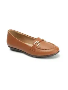 ELLE Women's Stylish Slip On Comfortable Loafers Colour-Tan, Size-UK 5