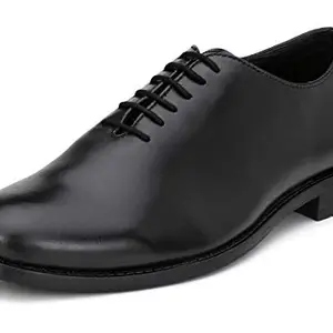 Saddle & Barnes Men's Black Leather Derby Shoes - 7 UK