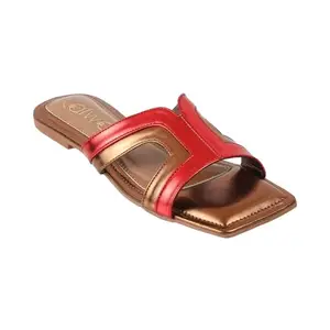 Catwalk Women Stylised Open Back Platforms | For Women & Girls (BRONZE,5 UK)