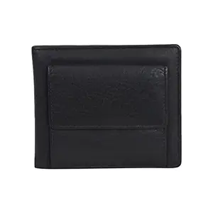 Leatherman Fashion LMN Men Black Genuine Leather Wallet (4 Card Slots)
