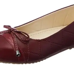 Amazon Brand - Symbol Women's Ballet Flat, Cherry, 4 UK
