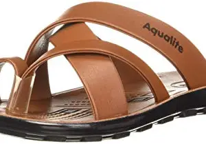 Aqualite Super Comfortable| Anti Skid| Lightweight Black Brown Mens Slippers