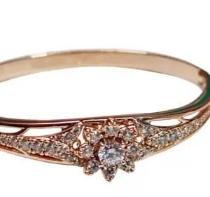Crystal Studded Wing Design Fashion Bracelet, Rose Gold,crystal cz stone studed demifing bracelet, DEMI FYING JEWELLERY