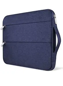 Laptop Sleeve Case, Waterproof Business Carrying Bag with Handle, Protective Tablet Cover (Blue)