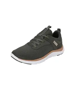 Puma Womens Softride Remi WNS Dark Olive-White-Gold Running Shoe - 3 UK (37884612)
