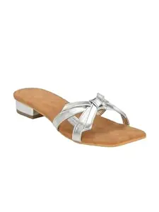 CLOG LONDON Womens Outdoor Sandals | Casual Sandals with Comfortable Cushioned sole for Daily Use CLF2431-SILVER-39