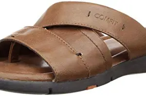 Bata Comfit Mens Martin Mule Light Brown Sport Slipper, 7 UK