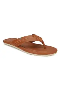 Louis Philippe Men Brown Solid Flip Flops