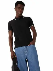 Max Men's Polycotton Half Sleeves Regular Fit Solid Polo T-Shirt