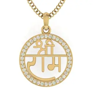 Shree Ram God Religious Gold Plated Pendant Jewelry For Women-JAI-SHREE (CZ-Shree-Ram-13_Baz)