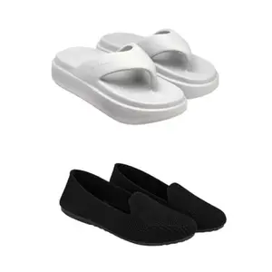 ZENWEAR Extra Soft Classic Casual wear with Ultra Soft Flexibility Technology Heels for Women's/Girl's(6108+2014)(6) Multicolor