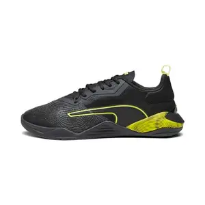 Puma Mens Fuse 2.0 Hyperwave Black-Yellow Burst Training Shoe - 6 UK (37881101)