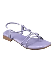 Selfiee Purple Flats Sandals Amazing Design Women's Fashion Slippers | Light weight Comfortable & Trendy Sandals|Casual and Stylish Sandals for Walking, Officewear, All Day Wear