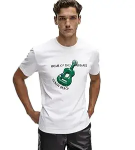 RINO7 Premium 240 GSM Heavyweight Cotton Graphic Printed T Shirt for Man |Regular Fit Round Neck Half Sleeve Luxury & Stylish Streetwear Tee | Gym, Street Style Tshirt for Men