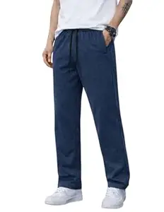 Mack Jonney Men’s Textured Trackpants | Slim Fit | Breathable Stretch Fabric | Elastic Waist | Sportswear for Workout, Running & Casual Wear-1
